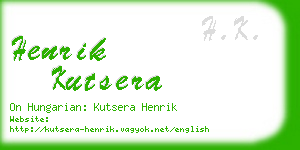 henrik kutsera business card